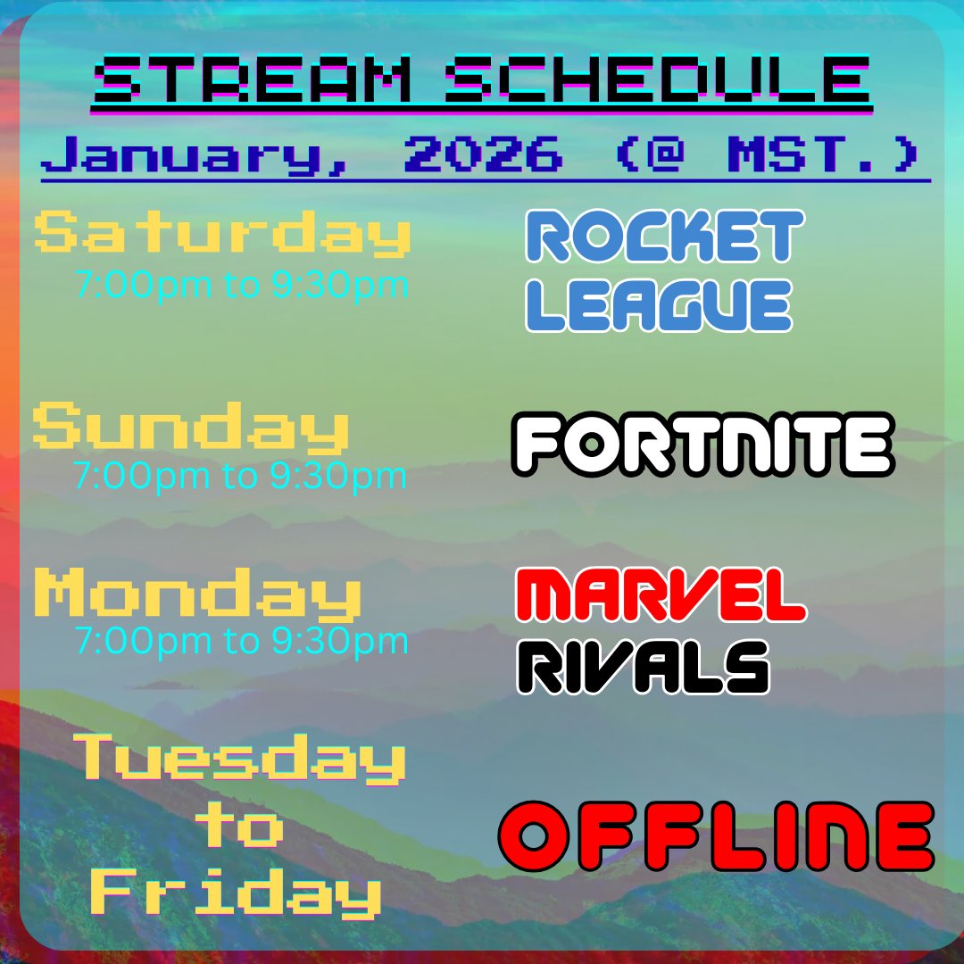 Unbound_Sanity0's tweet photo. Better late than never; my schudule for the streams this January, 2026!
#restreamio #multistream #multiplayergaming https://t.co/uFT7DSMdEr
