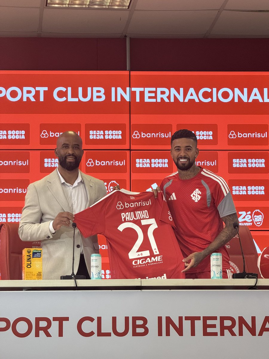 Paulinho vestirá a camisa 27 no Inter!