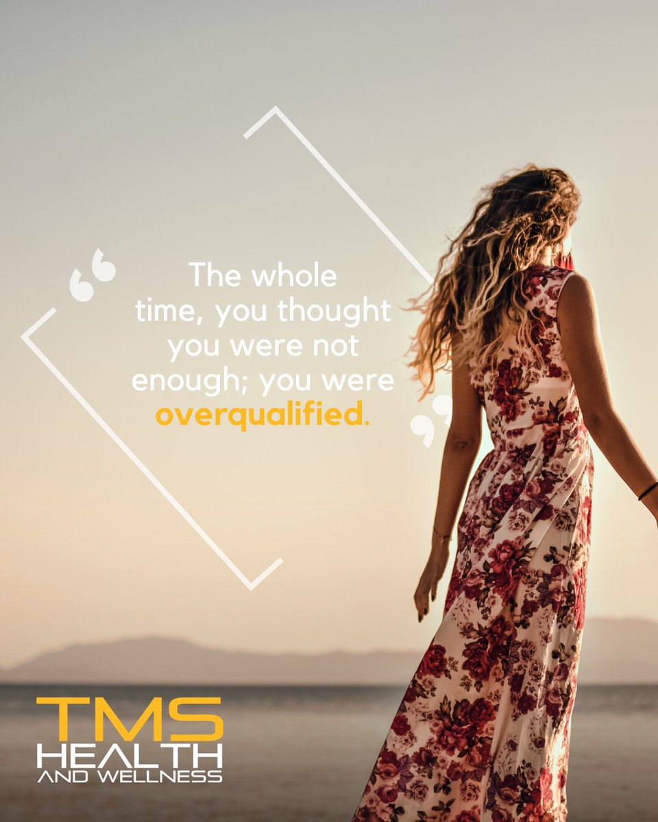 TMSHealthOC's tweet photo. The whole time, you thought you were not enough; you were overqualified.
.
.
#mentalwellness #tmstherapy #therapyworks #mentalhealthsupport #selfgrowth #mindfulhealing #costamesa #orangecounty #TMSHealthandWellness https://t.co/ffaowvpSu1