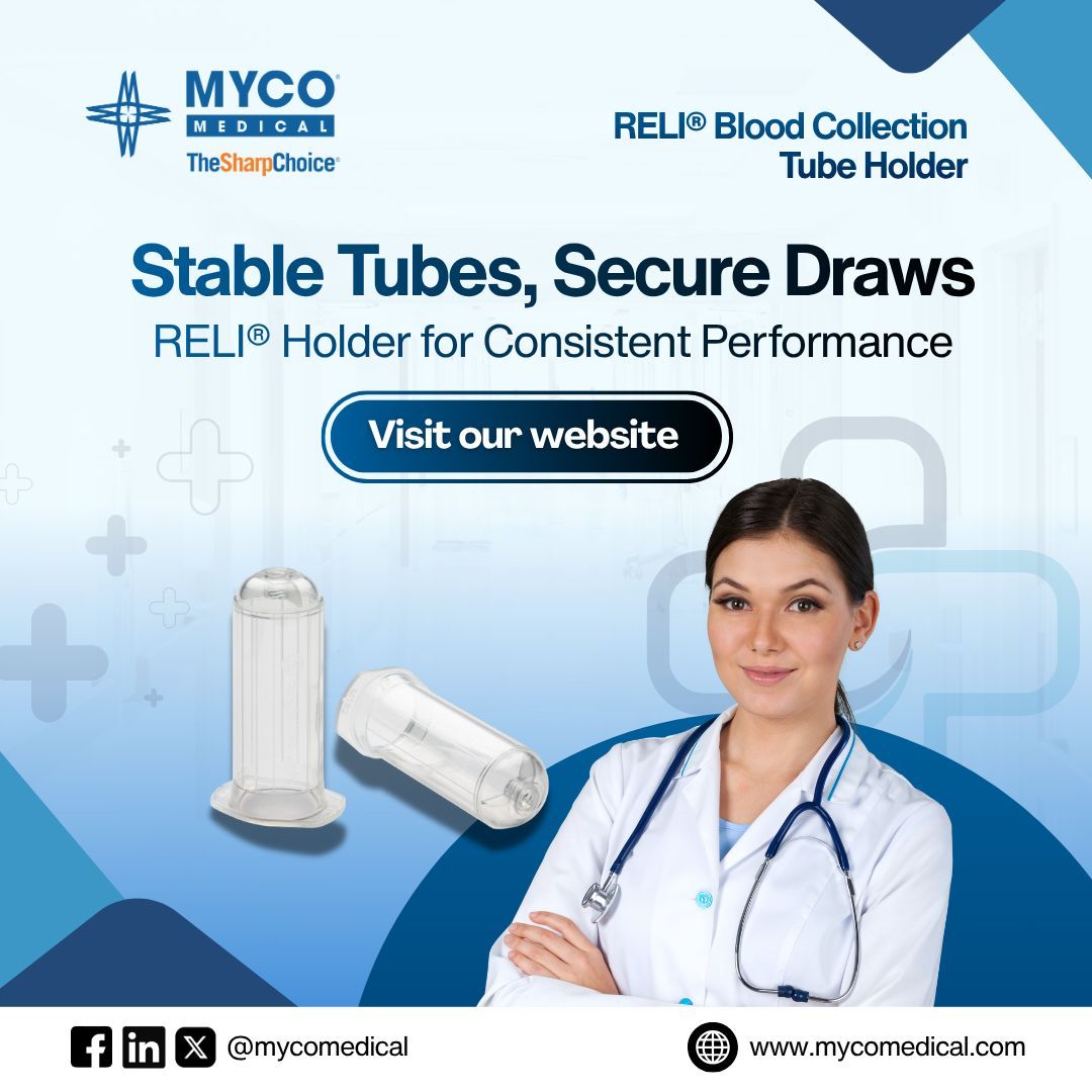 MYCOMedical's tweet photo. A reliable tube holder is critical for smooth draws. The RELI® Blood Collection Tube Holder ensures a secure fit for multiple sample needles, enhancing stability. Need compatibility details? Tap this link https://t.co/ANWdT3Sg8E to learn more. 

#TubeHolder #LabReliability https://t.co/joyUTARIiF