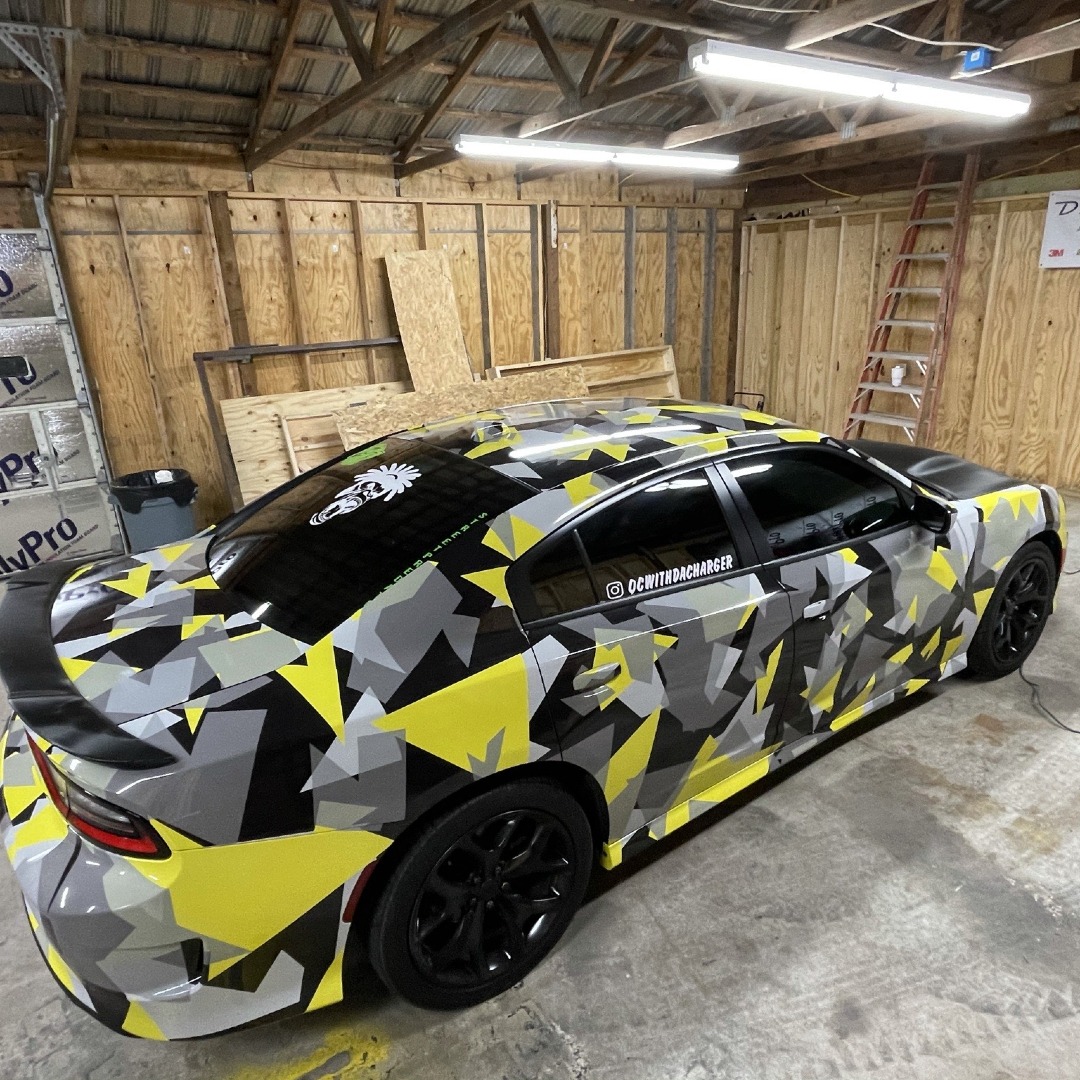 CamoWraps's tweet photo. Shattered Yellow Tiger Camo on this Dodge Charger ⚡
Wrapped by DreamCars Automotive Restyling.
🛒 Shop premium camo wraps at https://t.co/Hp3fttkNKa! 

#CamoWraps #PaintIsDead #WrapLife #VinylWrap #CamoWrap #Camouflage #Camo #DodgeCharger #ChargerWrap #ShatteredCamo https://t.co/F0dr1mnBeV