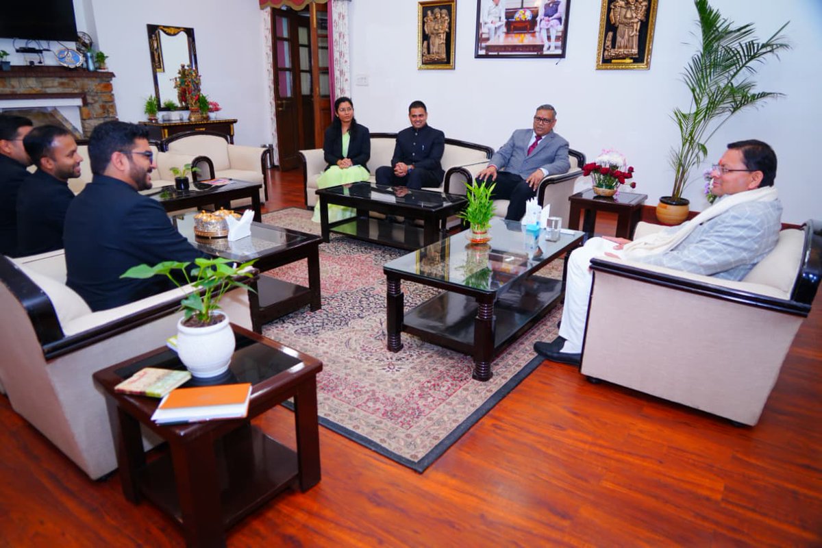 IGNFA_GoI's tweet image. Calling on Hon’ble CM @ukcmo Shri Pushkar Singh Dhami, the #IFS Probationers of 2024 batch (#Uttarakhand cadre) were inspired to take on the dynamic challenges of #forest and #environment sectors with renewed energy, vigour &amp;amp; purpose
@pushkardhami
@ukfd_official
@moefcc