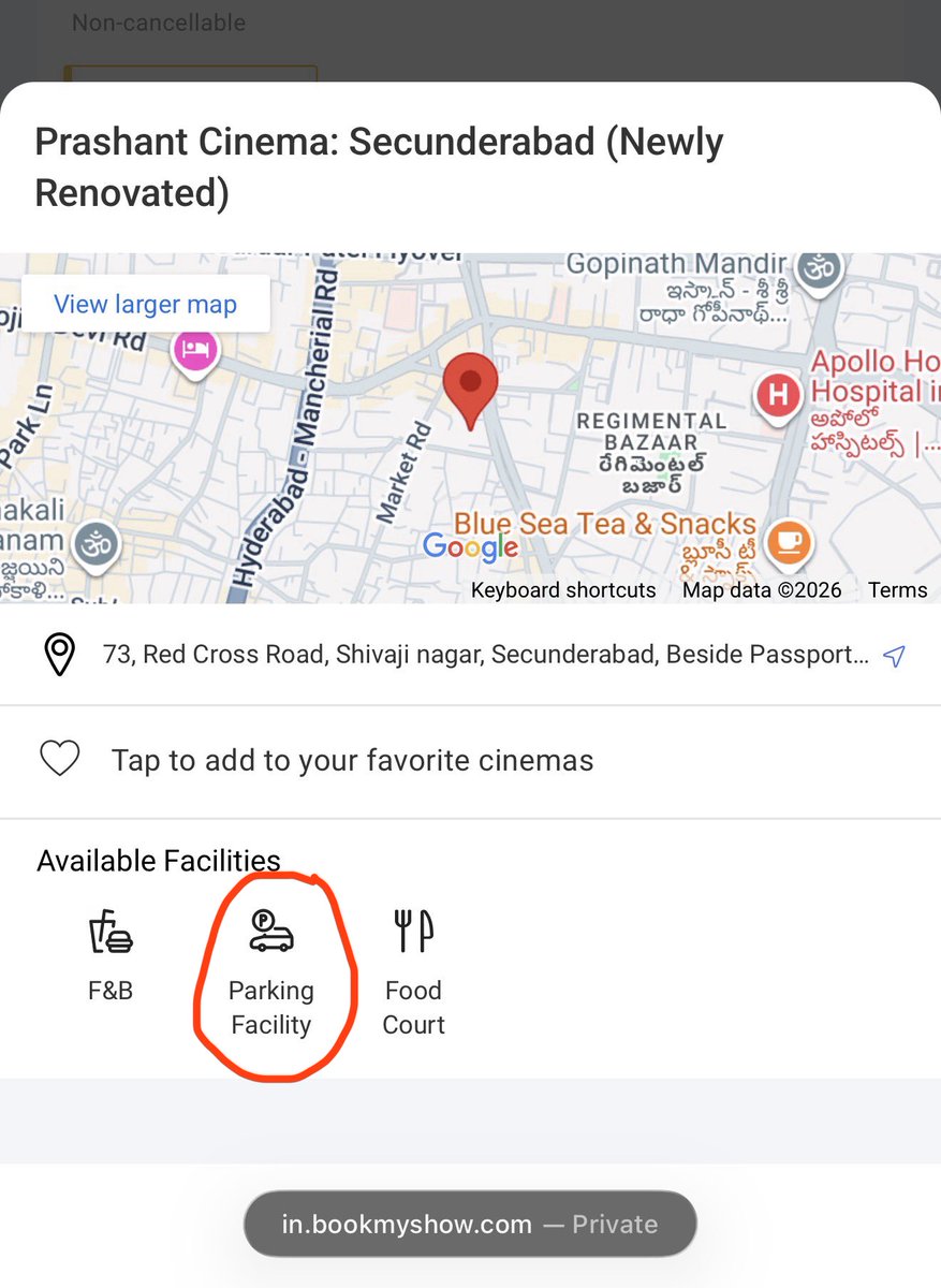PusthayKumar's tweet photo. Watching a movie at Prashanth Theatre, Secbad, Parking fee: ₹20 
Since wen did parking become a premium experience? No regulation, no transparency
just pay &amp; move on.Anyone monitoring this?
@bookmyshow @GHMCOnline @HYDTP @TelanganaCMO @CPHydCity
#ParkingLoot @jagograhakjago #Hyd https://t.co/ymZf2RIilT