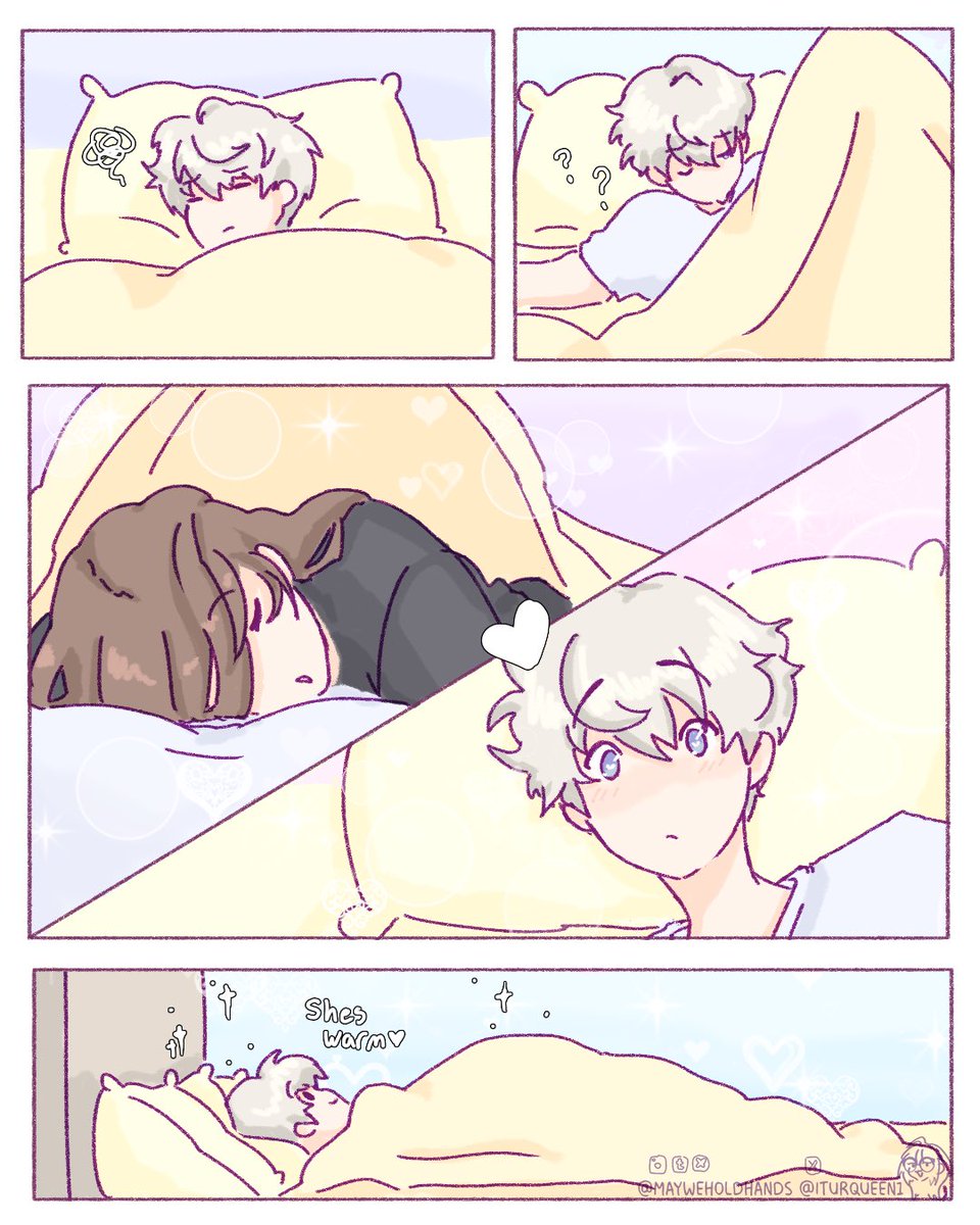 iturqueen1's tweet image. Small bed supremacy #LoveandDeepspace #loveanddeepspacefanart #Xavier