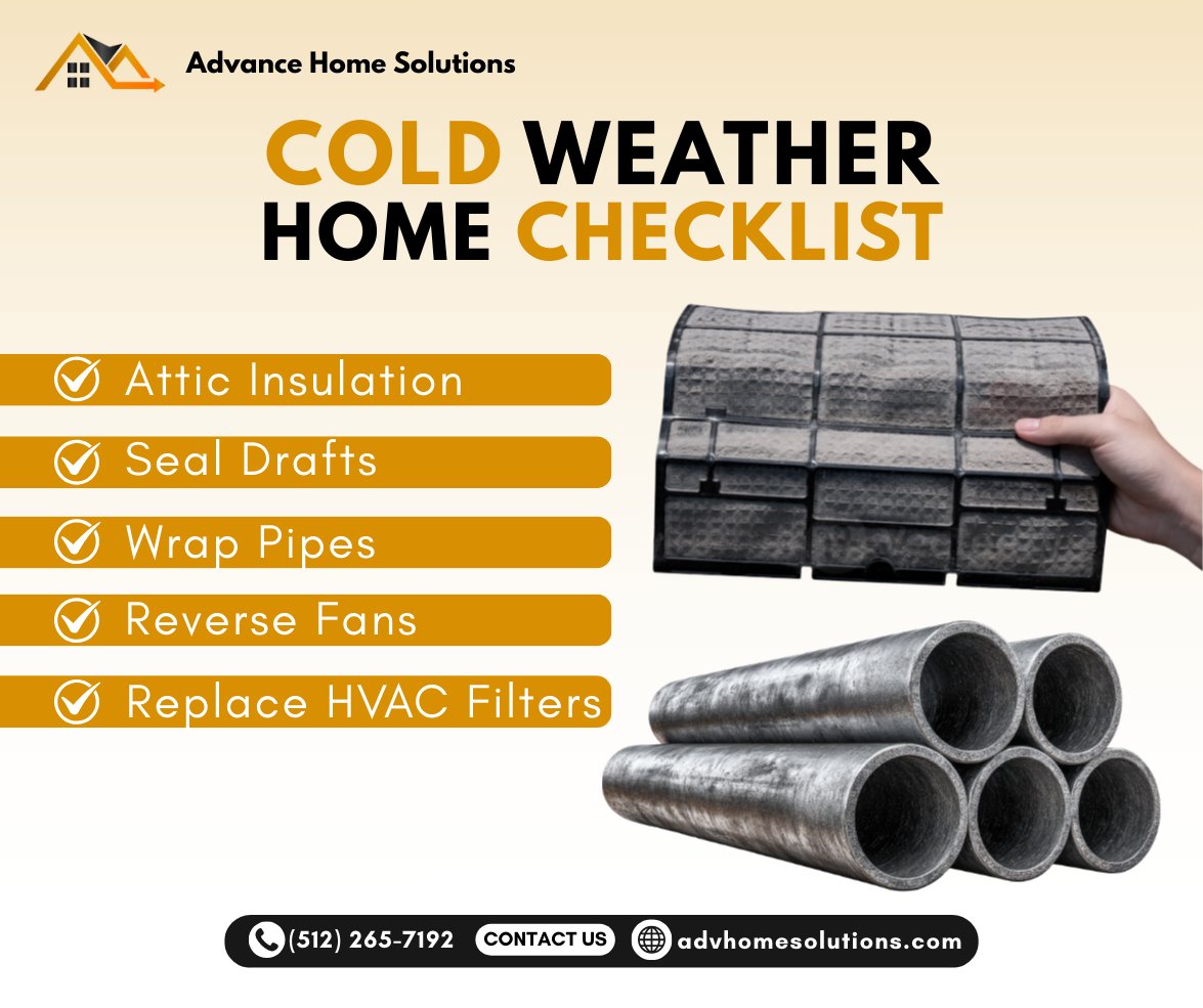 AdvanceHomeTX's tweet photo. ✨ Want a worry-free winter?

Advance Home Solutions can handle pipe winterization for you.

📲 Call us to schedule your inspection in Taylor, TX! https://t.co/XyZ9zrrORu