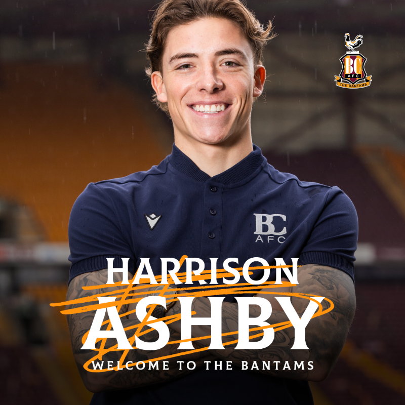 officialbantams's tweet photo. We are delighted to announce the loan signing of Newcastle United’s Harrison Ashby. ✍️

Welcome to the club, Harrison! 🤝

#BCAFC