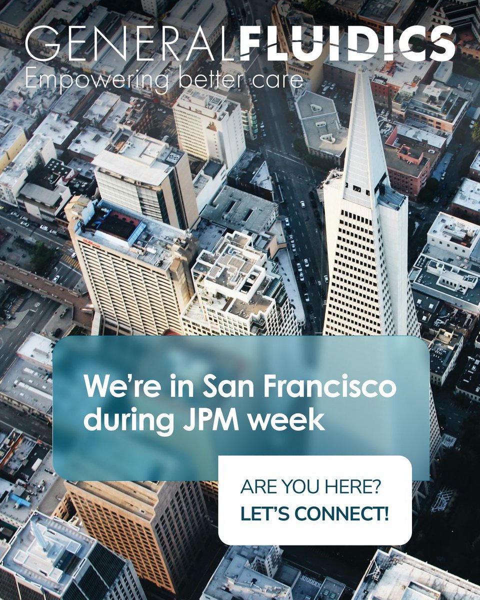 GeneralFluidics's tweet photo. In San Francisco this week during JPM week, spending time in conversations across diagnostics and biotech.

#JPMHC26 #Diagnostics #Biotech #Healthcare https://t.co/XN95to6CBS
