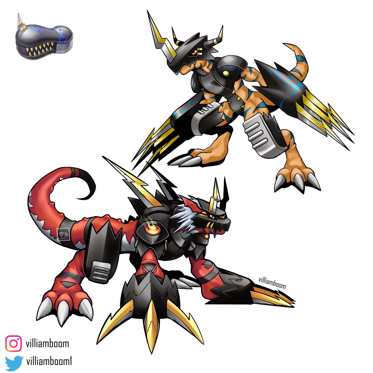 VilliamBoom1's tweet image. Agumon and Guilmon digivolved with the digimental of Friendship

#digimon #digimonadventure #digimontamers #DigimonBeatBreak  #greymon #growlmon #conceptart