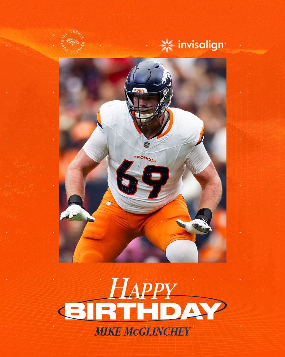 Broncos's tweet image. RT to help us wish @mmcglinch68 a happy birthday! 🥳