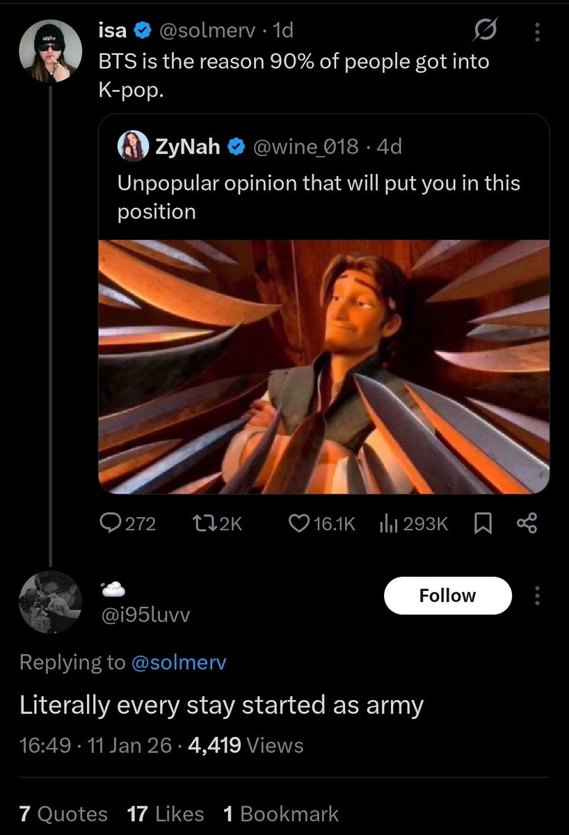 MelstaywithSkz's tweet image. Claiming credit for others successes is such a weird way to cope, imo.

I started my kpop journey as a Stay and I'll end it as a Stay. Knew of groups &amp;amp; kpop in general, but never been a stan or part of any other fandom before or since.