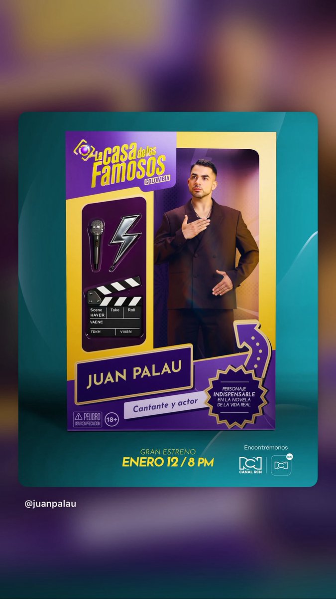 JuanPalauMusic's tweet photo. Nos vemos hoy a las 8:00 pm por @canalrcn ⚡️⚡️ @LaCasaFamososCo https://t.co/pLbzFDGpwF