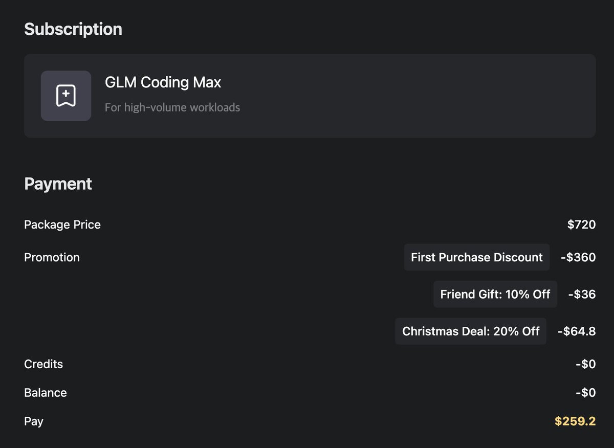 contextor's tweet image. 끌로드 코드, 안티그래비티, 코덱스 토큰도 다 못쓰면서 무슨 또 구독이냐고 스스로 반문하지만 여러 모델을 써보고 토큰을 가능한 아낌없이 많이 쓰는 경험이 중요하다고 생각하여 냅다 질렀습니다! 레퍼럴 구매시 10% 추가 할인으로 총 64% 할인된 금액에 구매 가능합니다!
z.ai/subscribe?ic=D…