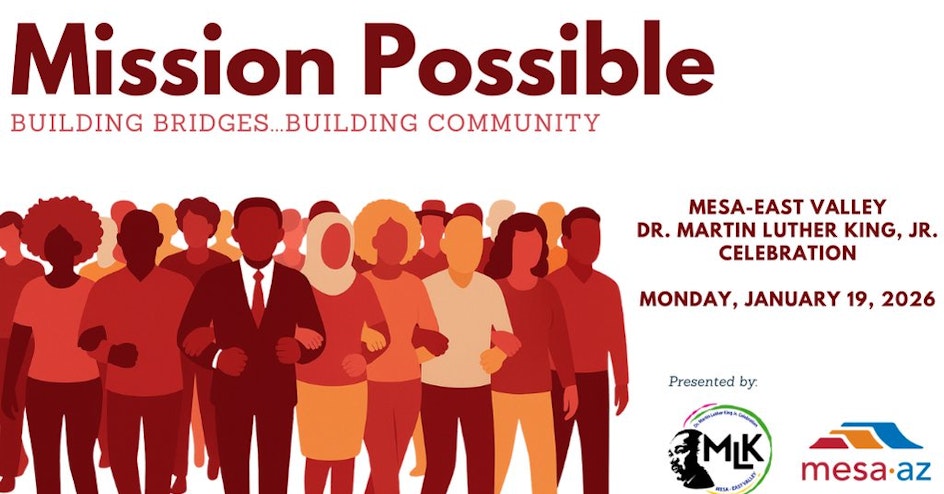 President Jevin D. Hodge invites you to celebrate and honor the life of Dr. Martin Luther King, Jr. Walk with the NAACP East Valley Branch in the Mesa-East Valley MLK Parade on Monday, January 19 at 10:00 AM.

RSVP here: bit.ly/2026-mlk-walk 

Stay for the festival!