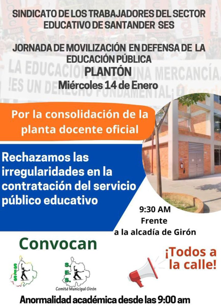 Privatización Educación Pública Alcaldía Girón
Recursos públicos deben sostener lo público NO BENEFICIAR NEGOCIOS SECTOR PRIVADO
Administración municipal radicó Acuerdo comprometer vigencias futuras 12 años entregar Corporación Crecer Educados
<a href="/fecode/">fecode</a>
<a href="/petrogustavo/">Gustavo Petro</a>
<a href="/Mineducacion/">MinEducación</a>
