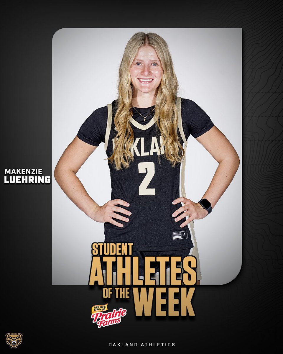 GoldenGrizzlies's tweet photo. Big weeks at home for Kenzie and Ajjuub as they earn  OU Prairie Farms Student-Athletes of the Week! https://t.co/sVXvKQcZ7N