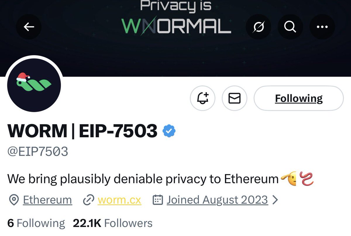 Who wants <a href="/EIP7503/">WORM | EIP-7503</a> GTD SPOT?

I will randomly select one address below 👇 

But most wl will be on my private discord 

Make sure you’re following for an invite