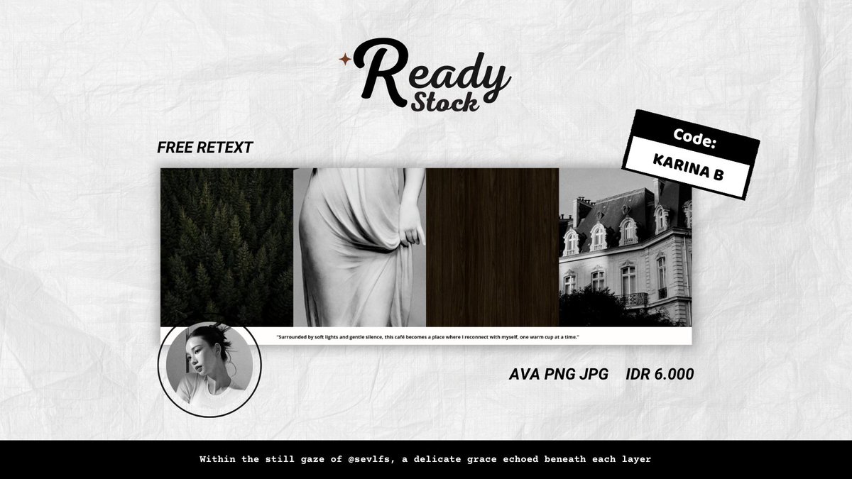 sevlfs's tweet image. haloooo! help repost/rt yaaa, thank you🤍       

aku ada layout ready stock karina AESPA new update yang siap dibawa pulang melalui dm/tele aku sekarang jugaa! price on pict and payment by QRIS yaa^^  

#zonauang #zonajajan