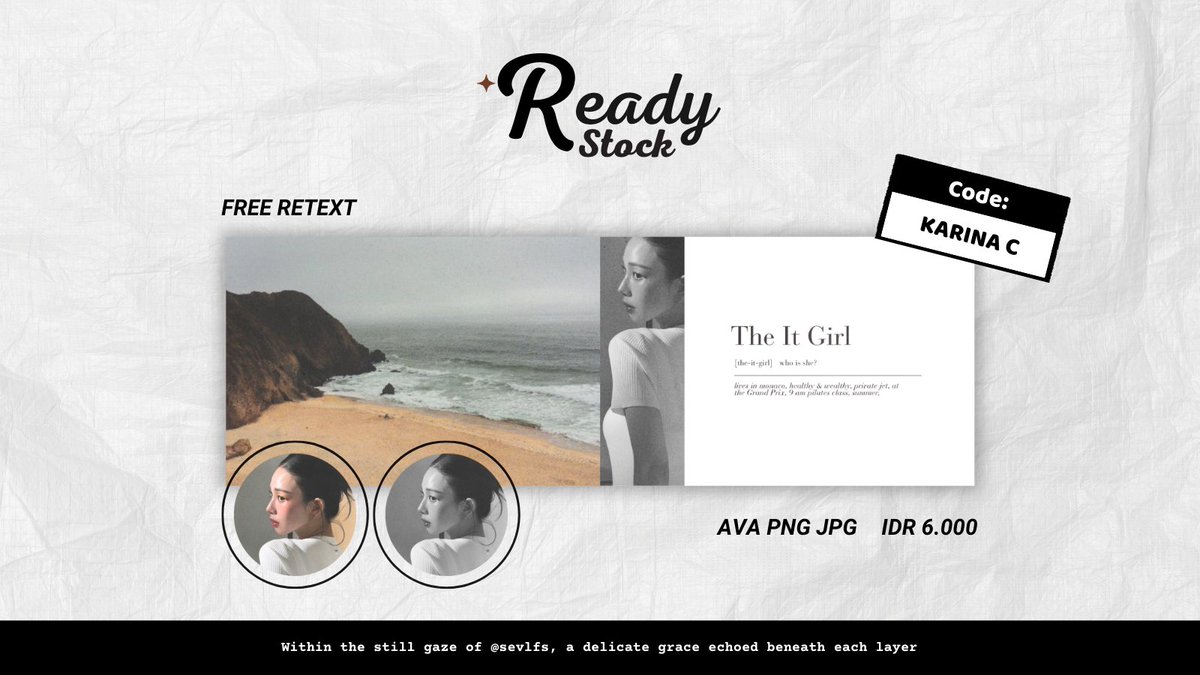 sevlfs's tweet image. haloooo! help repost/rt yaaa, thank you🤍       

aku ada layout ready stock karina AESPA new update yang siap dibawa pulang melalui dm/tele aku sekarang jugaa! price on pict and payment by QRIS yaa^^  

#zonauang #zonajajan