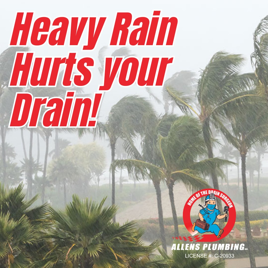 Stormwater + heavy rain can overwhelm your drains fast — especially during Hawai‘i’s wet season. Clearing debris and checking your system now can help prevent backups and flooding when the next downpour hits.

#AllensPlumbing #HawaiiPlumbing #DrainCare #RainySeasonReady