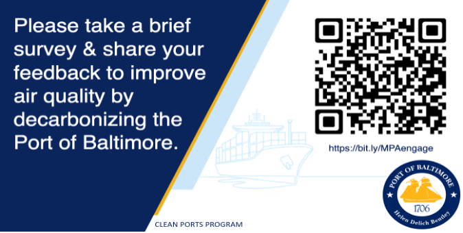 portofbalt's tweet photo. The Maryland Port Administration is reducing air emissions, strengthening energy resiliency &amp; lessening impacts on our valued, neighboring communities.

Our green programs have had great results. We care about clean air and we want to hear from you! @MarylandDOT https://t.co/noXYDTrnu6