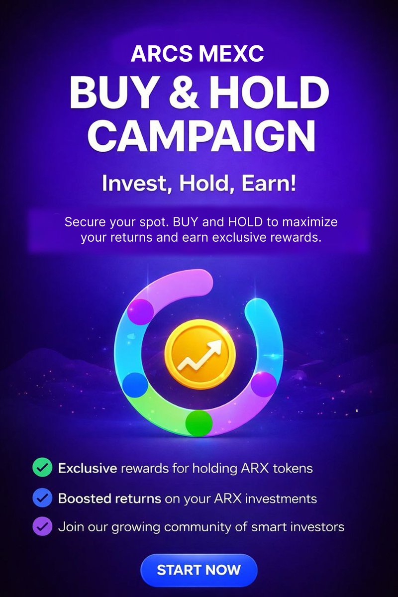 ARCS_HQ's tweet image. 🔥 ARX BUY &amp;amp; HOLD CAMPAIGN 🔥
🎁 HOLD STRONG. WIN USDT. 🎁

It’s time to prove your diamond hands 💎✋
Lock in your ARX, stay strong, and get rewarded! 🚀💰

📅 EVENT PERIOD (2 Weeks)
January 14 – January 28

🚀 HOW TO JOIN

✅ Buy &amp;amp; Hold at least 500 $ARX on MEXC during the…