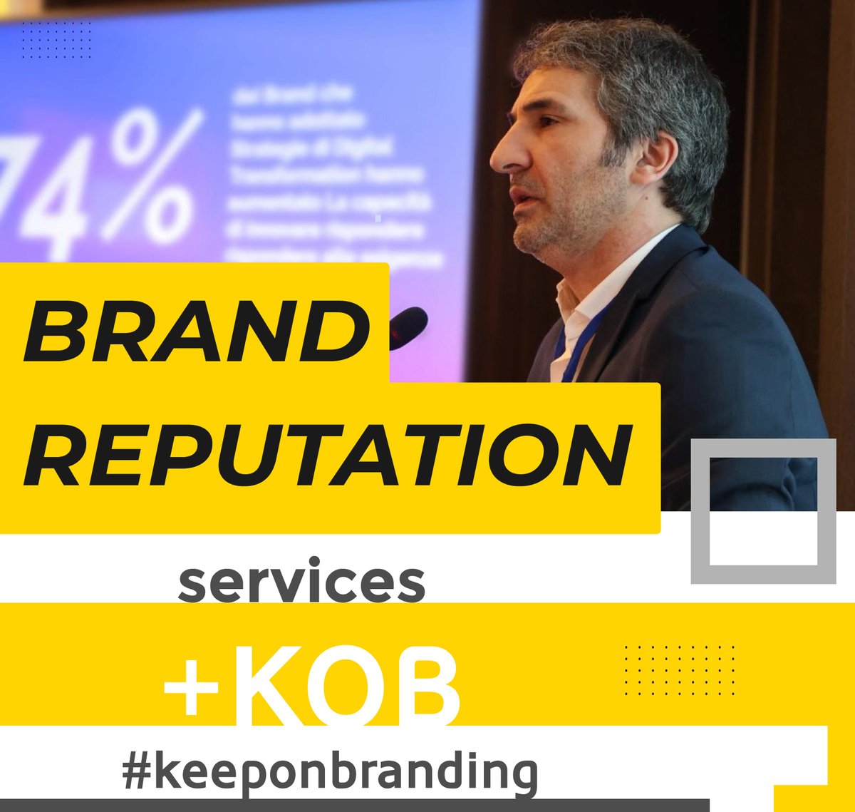 KOB - Keep On Branding srl offre servizi di costruzione e gestione della #Reputazione del #Brand per aziende corporate. 

Scopri di più sul nostro sito: keeponbranding.com

#BrandStrategy #CorporateReputation #BrandReputation #PublicAffairs #BrandAdvocacy #Advocacy