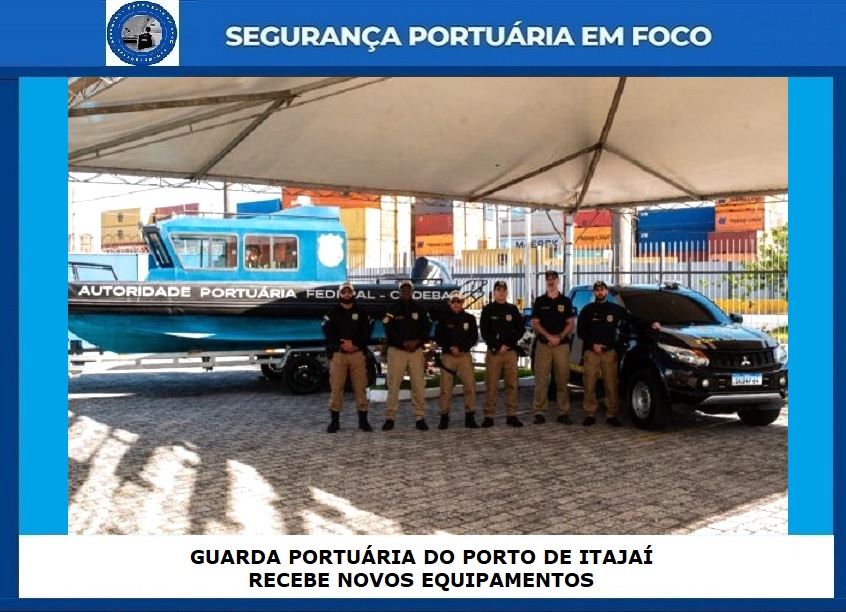SEGPORTEMFOCO's tweet image. GUARDA PORTUÁRIA DO PORTO DE ITAJAÍ RECEBE NOVOS EQUIPAMENTOS
Foi entregue uma viatura; uma lancha; além de coletes, uniformes, pistolas
#guardaportuaria #guardaportuária #gport #guapor #portodeitajai #PortodeItajaí #policiaportuaria #portpolice

Link:
segurancaportuariaemfoco.com.br/2026/01/guarda…