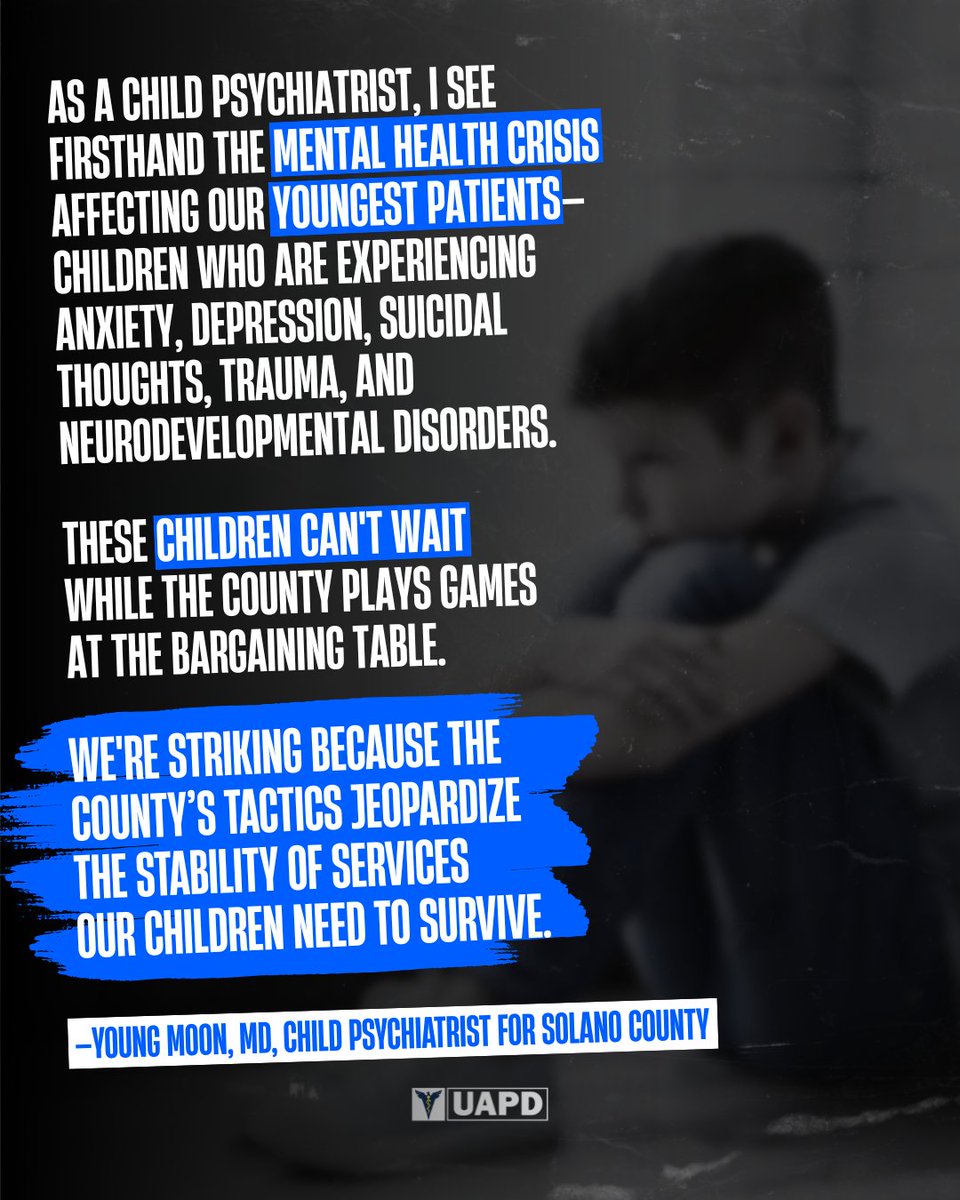Children and their families deserve better in Solano County 📣 Tomorrow,  our doctors who care for our children will take a difficult but necessary  step alongside other County workers and begin a