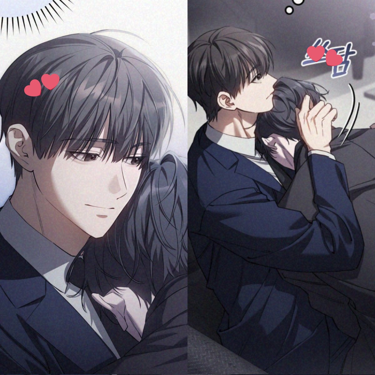 puddingmelons's tweet image. sayoung and uijae are finally back 🥳💜💙 and sayoung being all sticky like a big baby cat 😼, not wanting to separate from his uijae hyung was the cutest 😆🥹🤭🐈‍⬛💜
euijae's gentle smile 🥹💙 &amp;amp; the way sayoung held onto him 😾🤭 i missed them so much 😭💜💙