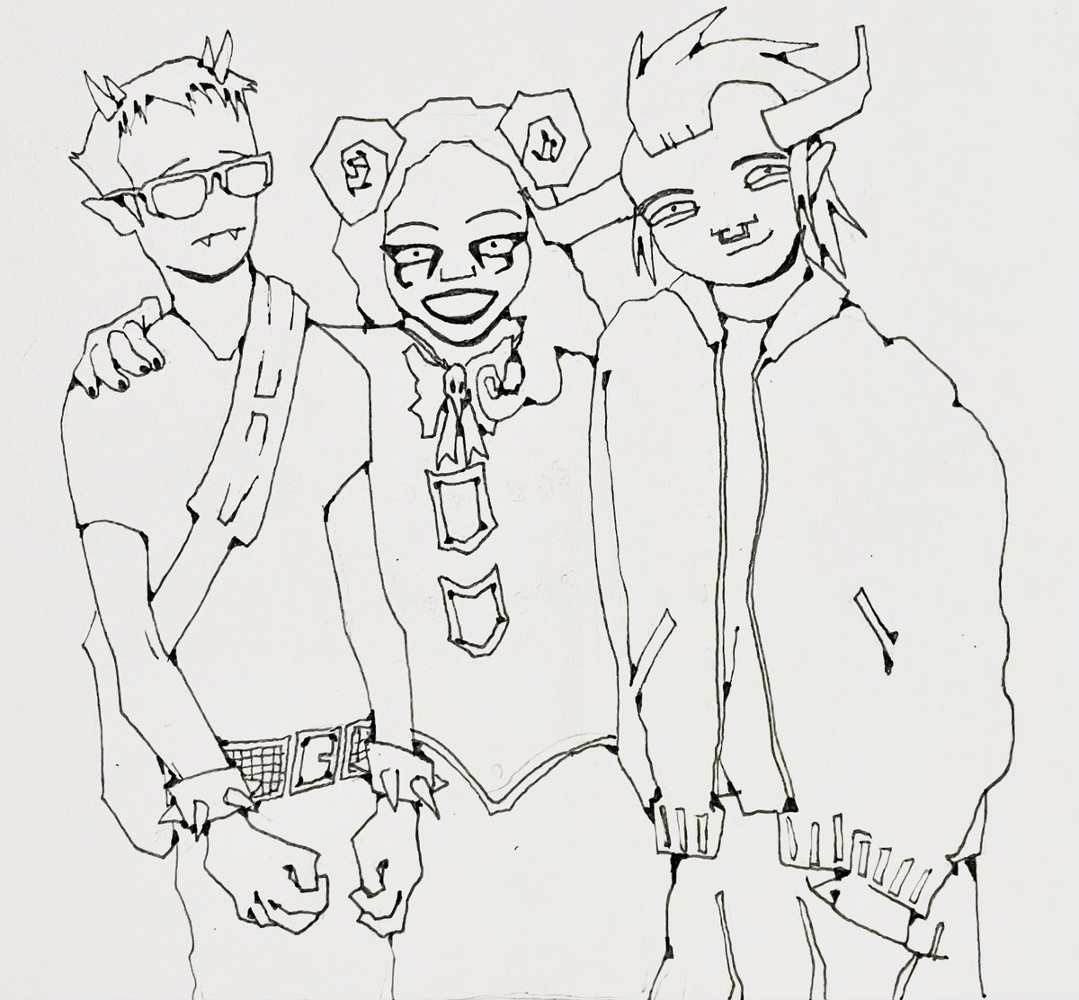 tombowGreen's tweet image. you just know they were three way kissing in a dennys after marching band practice #homestuck