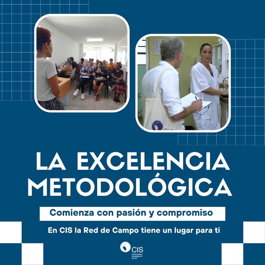 ¿Pasión y compromiso por el trabajo bien hecho? Eso es excelencia metodológica.

Si el trabajo de campo es tu vocación, tenemos un lugar para ti en la Red de Campo de CIS.

Únete a nuestra red. 👇
📨redecampo@consultorcis.com

#CIS #InvestigaciónSocial #RedDeCampo