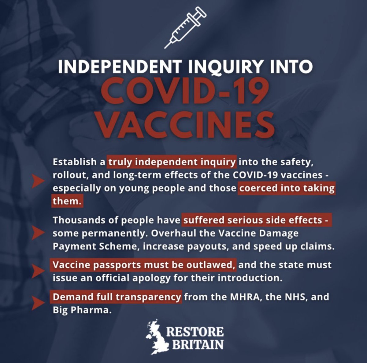 We need a truly independent inquiry into the disgraceful policy of coercing millions of people into taking a vaccine they did not need.