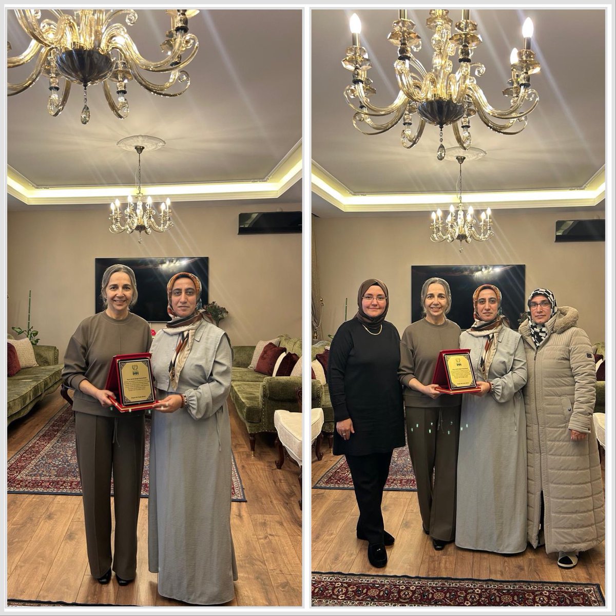 Bingöl İHH kadın olarak Bingöl valisi sayın Ahmet Hamdi USTA’nın Yalova valiliğine atanması sebebiyle sayın valimizin eşi Şerife Şengül USTA hanımefendiyi bugün kadar Bingöl İHHya verdiği destek için kedisne teşekkür plaketini sundukMisafirperverliği için kendisne teşekkür ederiz