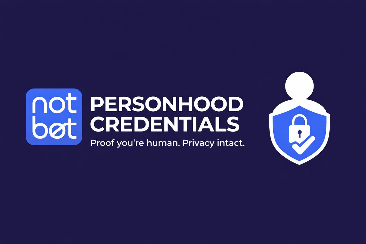 There's an academic term for what we're building at not.bot.

Researchers at MIT, Stanford, Microsoft, and OpenAI call it "Personhood Credentials."

Digital proof that you're human—without revealing who you are.

🧵