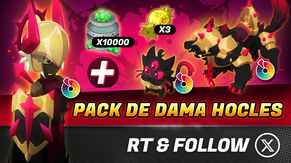 Si tu destino es morir en combate (o tropezar frente a la entrada del calabozo), al menos intenta resistirte teniendo todos los factores a tu favor con el Pack Dama Hocles. 👁️👁️👁️
​
▶️dofus-touch.com/es/mmorpg/actu…

🔁RT + Follow para intentar ganar el Pack Dama Hocles.