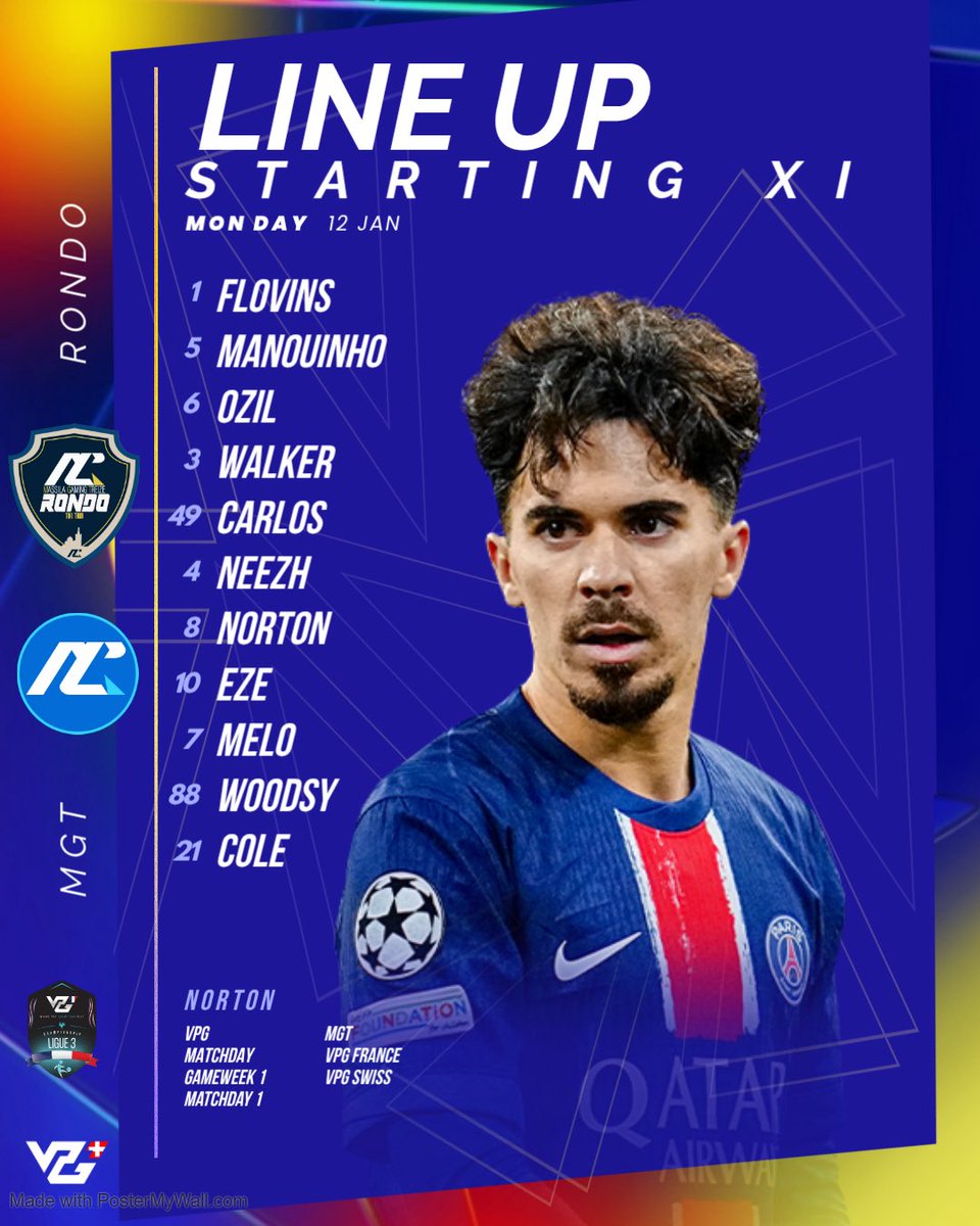 MGT_Rondo's tweet photo. First gameweek of the season is here.
MGT Rondo kick off our VPG Swiss 🇨🇭 &amp; VPG France 🇫🇷 campaigns tonight.

Focused. Disciplined. Ready to compete.
Let’s set the tone. 🔵⚪

#MGTRondo #VPGSwiss #VPGFrance #ProClubs #GameWeek1 https://t.co/VtaaKSI3WU