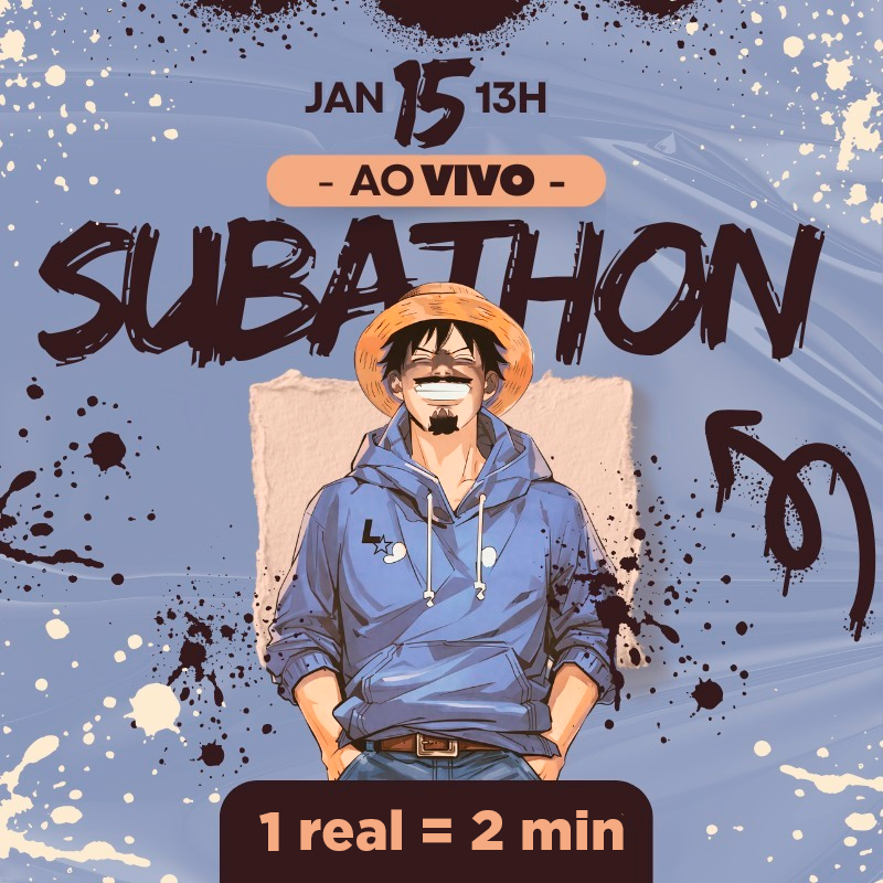 RAPAZIADA, mesmo ainda desmonetizado vamos fazer uma Subathon dia 15 (quinta agora), com o timer aumenta 2 min a cada 1 real, e ja que não temos subs aqui, vai ter simultaneo na twitch e na kick se quiserem mandar o sub, com o sub da kick aumentando 25 min e o da twitch 5 min