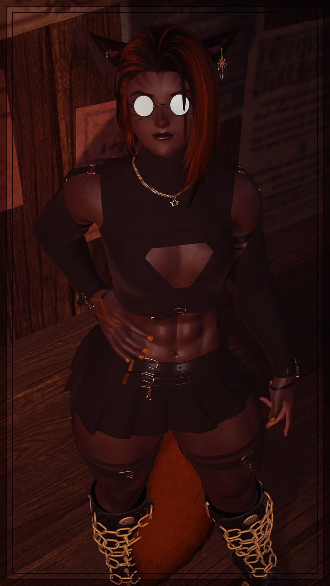 stratocat_tia's tweet image. "All units be advised, wild miqote spotted in various locations around Ishgard. Subject is not dressed for the weather but does not seem affected. Subject suspected melanistic orange. Observe but do not engage without backup."

#yorraposes | #gpose | #miqote | #StratoCatboy