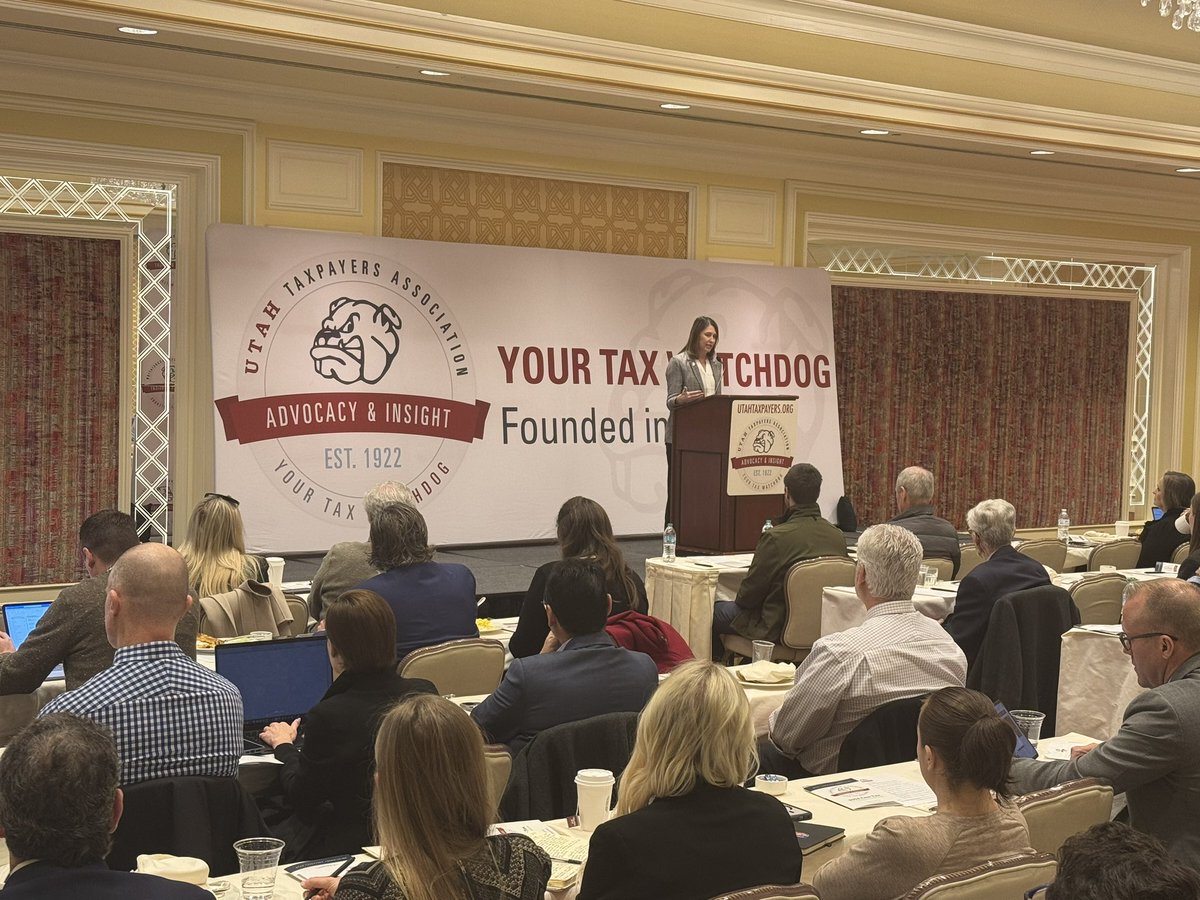 Talking taxes this morning <a href="/LittleAmericaSL/">Little America Hotel</a>! Legislators and tax experts discussing tax legislation for the 2026 legislative session. #utpol