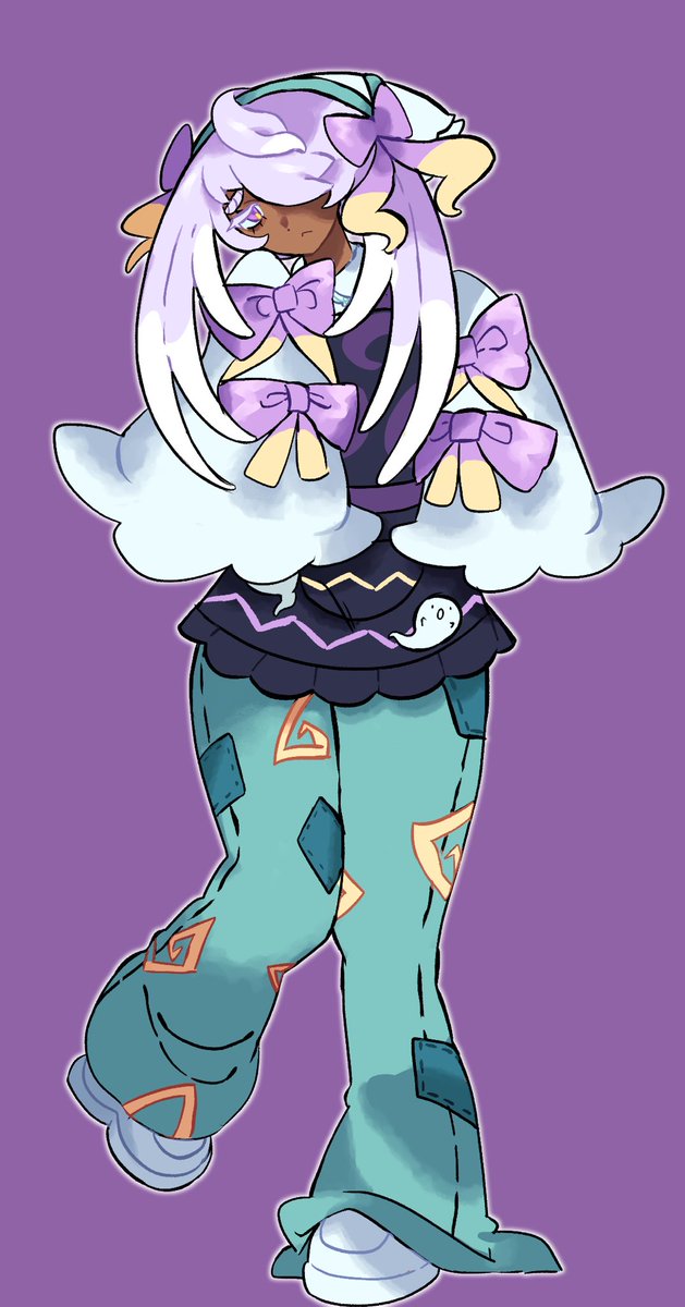 rikatism's tweet photo. [#PokemonLegendsZA #oc ] new pkmn oc i made a while ago, shes a seamstress and her ace is golurk! https://t.co/7JNkwPdVF6