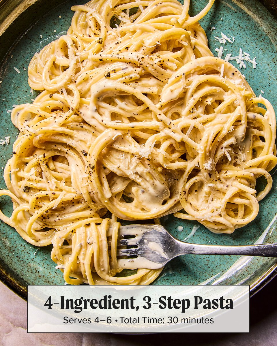 TestKitchen's tweet image. This Roman classic shows how just a few humble ingredients can transform into something truly special. Sometimes the simplest pastas are the ones you crave most. Find the recipe: cooks.io/3LvzEGR