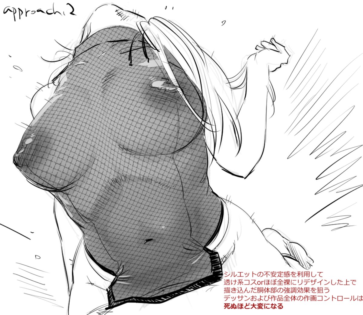 どんな形でも存在が担保される実写と違って、トレースすればリアルかというとそうでもなく
漫画は「それらしいデフォルメ」という嘘をつきます《1》
またデフォルメの解法も一つでなく、元の形のあいまいさを活かす方向もあります《2》 