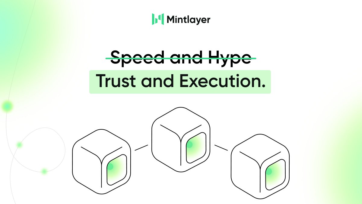 mintlayer's tweet image. The industry has spent years prioritizing speed and hype, racing toward faster blocks and louder narratives, yet those metrics mean very little if the systems cannot be trusted or executed reliably when real value is at stake. 

True progress in blockchain infrastructure comes