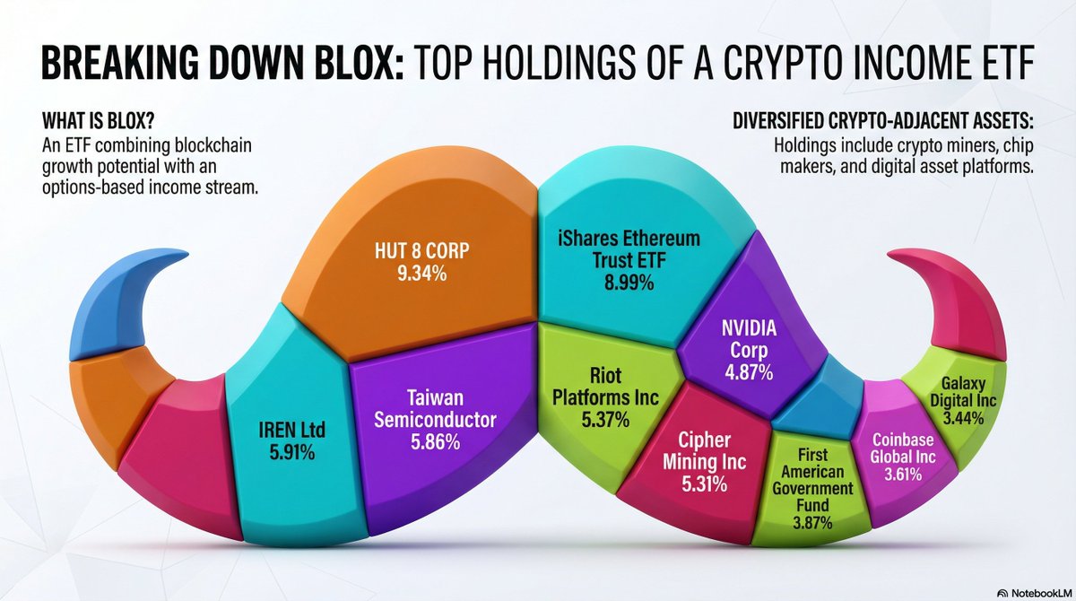 Top 10 Holdings of @XFunds_ $BLOX ETF (as of 1/12/2/26) #ETF #CRYPTO  #BITCOIN #ETHEREUM #MUSTACHE