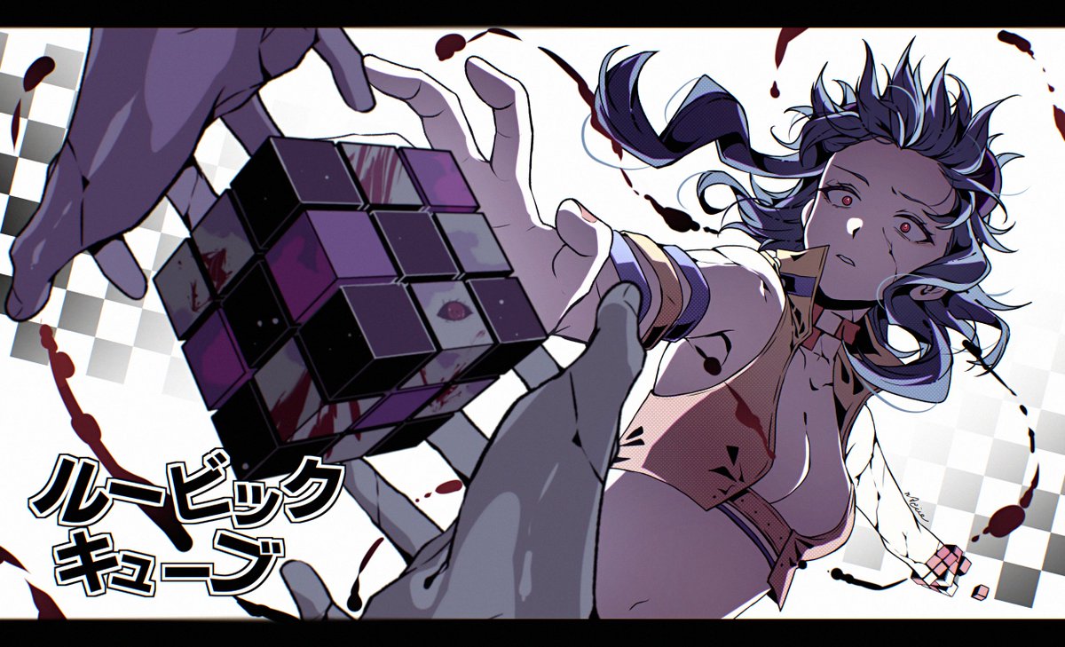 #100曲ボカロ絵チャレンジ 
86 ルービックキューブ / otetsu