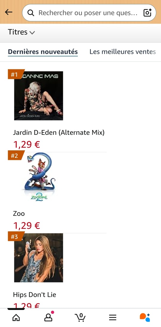 Quelques heures après sa sortie, le remix de "Jardin d'Eden" de Jeanne MAS est déjà numéro 1 sur Amazon Music 👏🤗