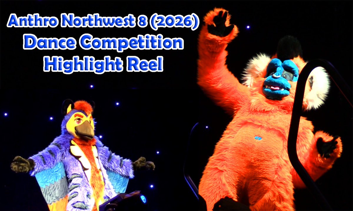 kijani_lion's tweet photo. IT’S DONE! Cure the Monday blahs with my @anthronw Fursuit Dance Comp Highlight Reel, featuring clips of all 22 Finalists at #AnthroNW #ANW8: https://t.co/v7KsTuyzlN

Great variety of music, dance styles, and veterans alongside many first-time finalists getting a chance to shine! https://t.co/joL1Jgksh3