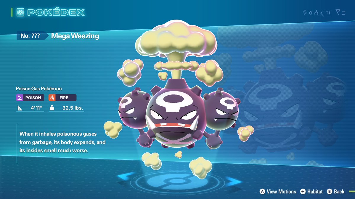 CardnlH's tweet image. Mega Weezing Concept! #PokemonLegendsZA