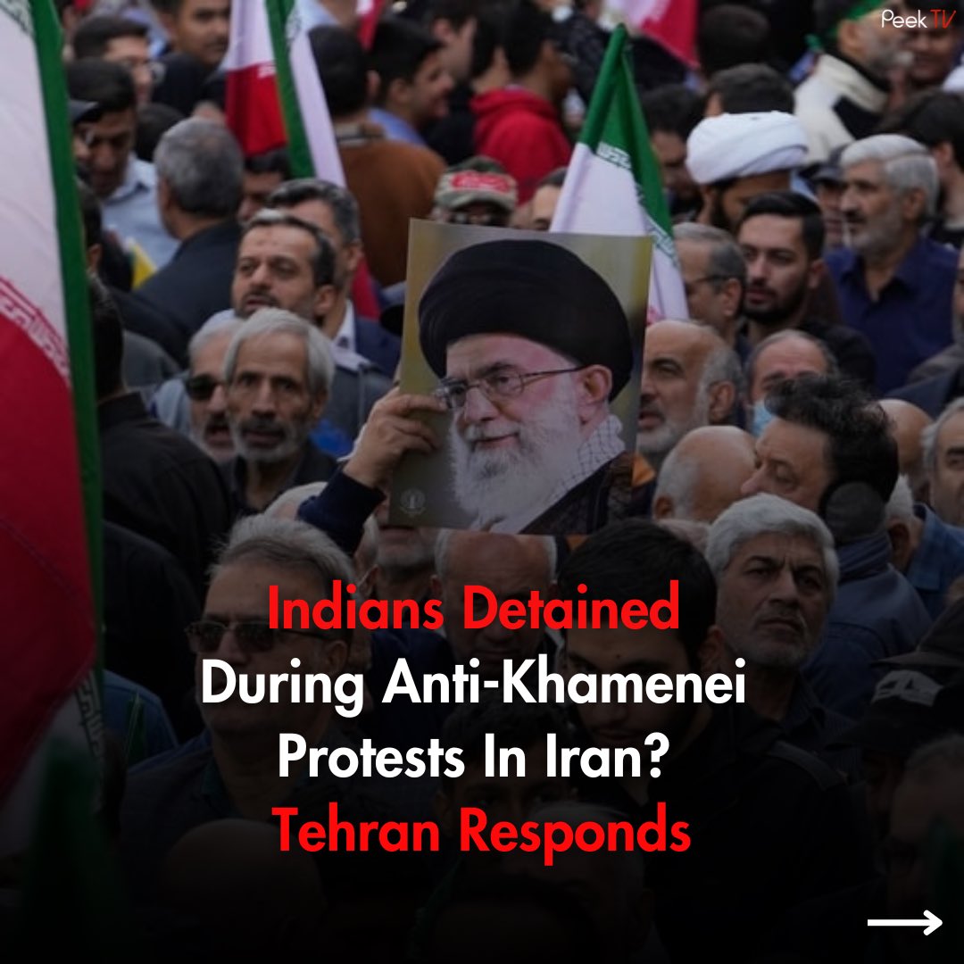 PeekTV_in's tweet photo. The Iranian ambassador to India has denied reports claiming that Indian nationals were arrested by Iranian police amid the ongoing anti-government protests in the country.
#PeekTV #News #IranProtests #Indians #IranianAmbassador #Khamenei #TehranUnrest #Misinformation https://t.co/CC53TodEiW