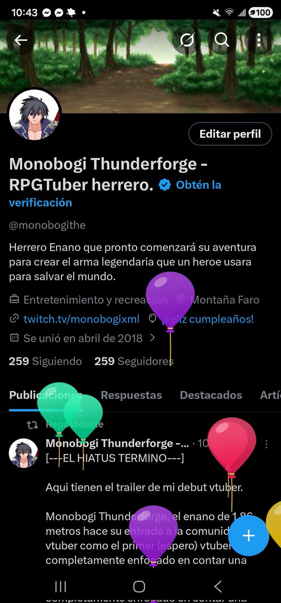 Desperte en la forja y de repente aparecieron muchos globos!